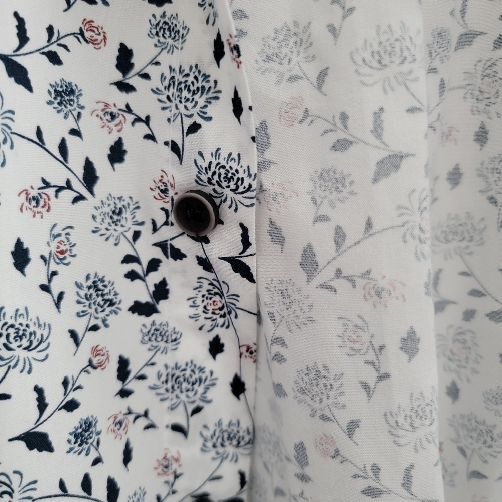 Michael Brandon Men's Button Down Short Sleeve Floral Dress Shirt Large Cotton - Picture 4 of 5